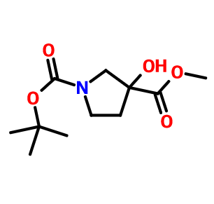 1-BOC-3-羟基-3-羧酸甲酯吡咯烷,1-Boc-3-hydroxy-3-pyrrolidinedicarboxylicacidMethylester