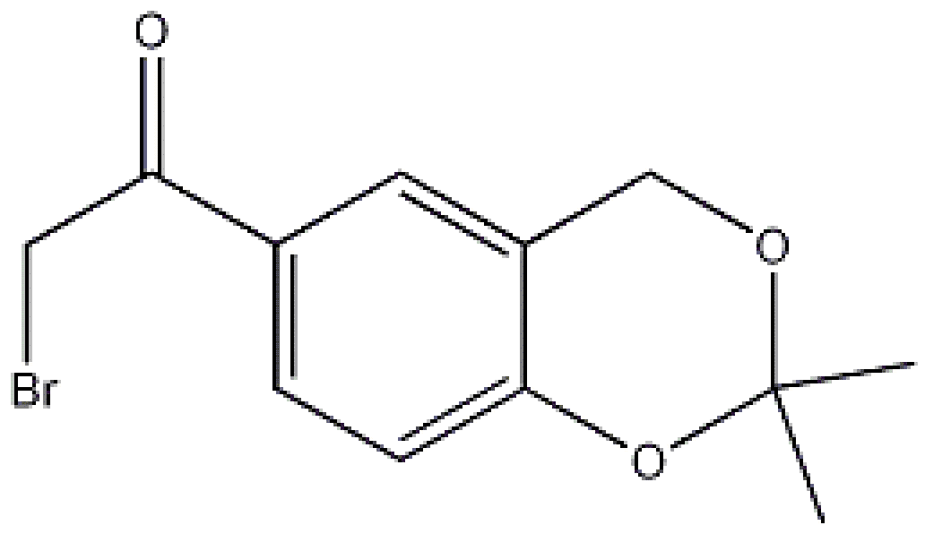 2-溴-1-(2,2-二甲基-4H-1,3-苯并二噁英-6-基)乙酮,2-Bromo-1-(2,2-dimethyl-4h-1,3-benzodioxin-6-yl)ethanone