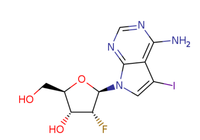 4-amino-7-[2-deoxy-2-fluoro-β-D-ribofuranosyl]-5-iodo-7Hpyrrolo[2,3-d]pyrimidine,4-amino-7-[2-deoxy-2-fluoro-β-D-ribofuranosyl]-5-iodo-7Hpyrrolo[2,3-d]pyrimidine