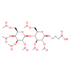 3-carboxypropyl O-(2,3,4,6-tetra-O-acetyl-β-D-galactopyranosyl)-(1->4)-2,3,6-tri-O-acetyl-β-D-glucopyranoside