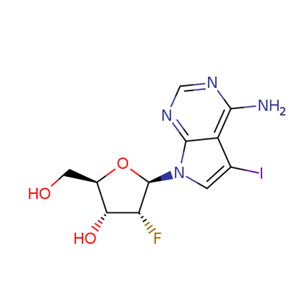 4-amino-7-[2-deoxy-2-fluoro-β-D-ribofuranosyl]-5-iodo-7Hpyrrolo[2,3-d]pyrimidine