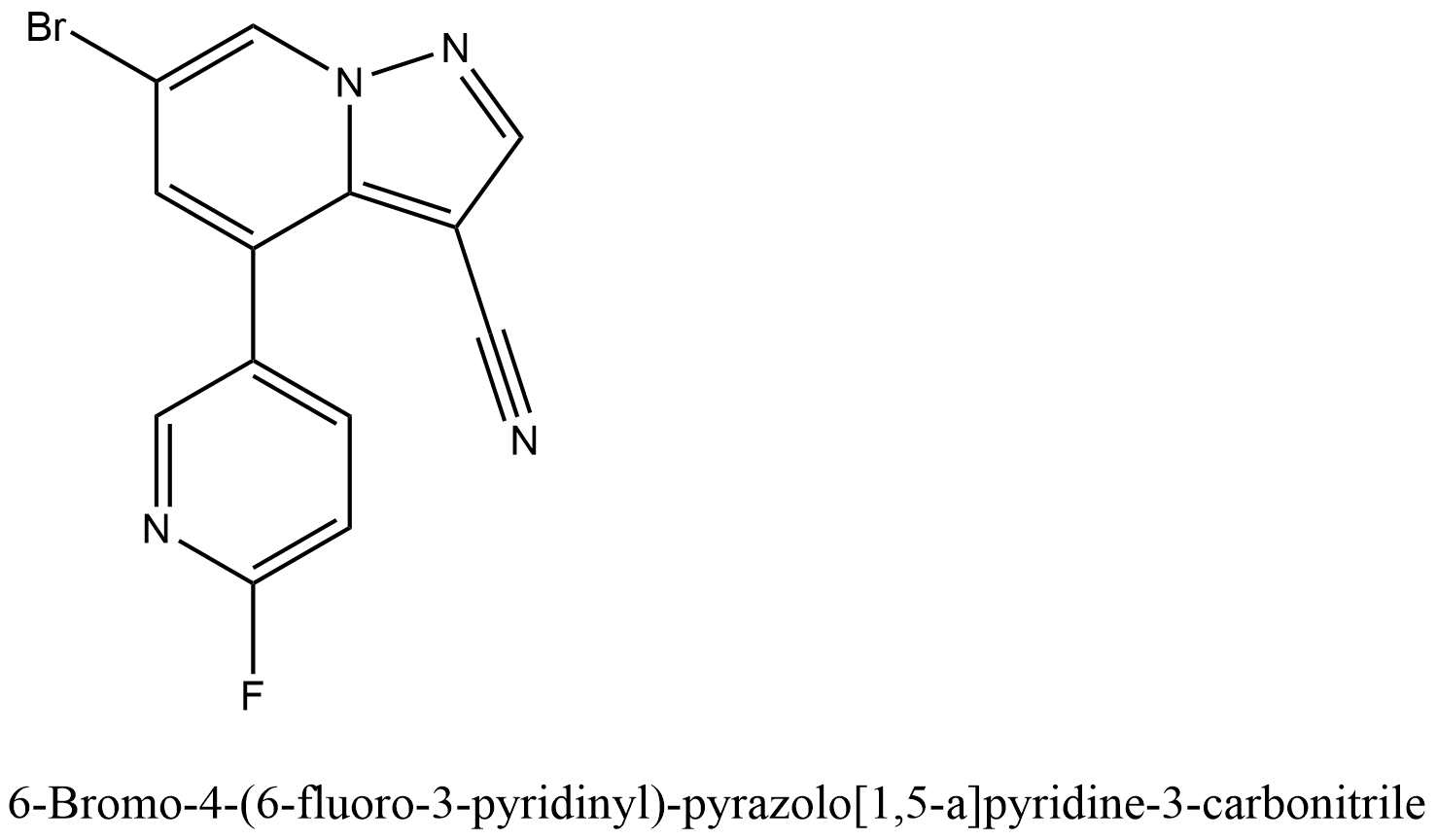 6-溴-4-(6-氟-3-吡啶)-吡唑并[1,5-a]吡啶-3-甲腈,6-Bromo-4-(6-fluoro-3-pyridinyl)-pyrazolo[1,5-a]pyridine-3-carbonitrile