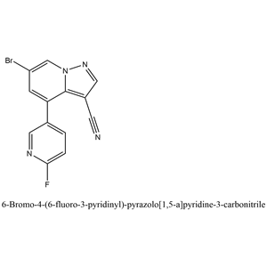 6-溴-4-(6-氟-3-吡啶)-吡唑并[1,5-a]吡啶-3-甲腈