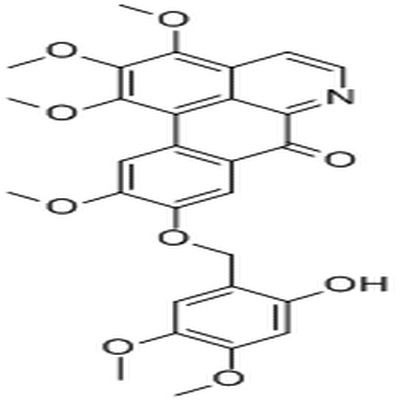 1,2,3,10-Tetramethoxy-9-(2-hydroxy-4,5-dimethoxybenzyloxy)oxoaporphine,1,2,3,10-Tetramethoxy-9-(2-hydroxy-4,5-dimethoxybenzyloxy)oxoaporphine