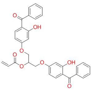 1,3-二(4-苯甲酰基-3-羟基苯氧基)-2-丙基丙烯酸酯