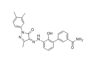 艾曲泊帕乙醇胺杂质06,(Z)-3'-(2-(1-(3,4-dimethylphenyl)-3-methyl-5-oxo-1,5-dihydro-4H- pyrazol-4-ylidene)hydrazineyl)-2'-hydroxy-[1,1'-biphenyl]-3- carboxamide