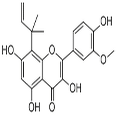 8-(1,1-Dimethyl-2-propenyl)-3'-methoxykaempferol,8-(1,1-Dimethyl-2-propenyl)-3'-methoxykaempferol