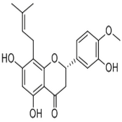 5,7,3'-Trihydroxy-4'-methoxy-8-prenylflavanone,5,7,3'-Trihydroxy-4'-methoxy-8-prenylflavanone