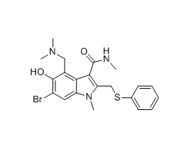 阿比多尔杂质04,6-bromo-4-((dimethylamino)methyl)-5-hydroxy-N,1-dimethyl-2-((phenylthio)methyl)-1H-indole-3-carboxamide