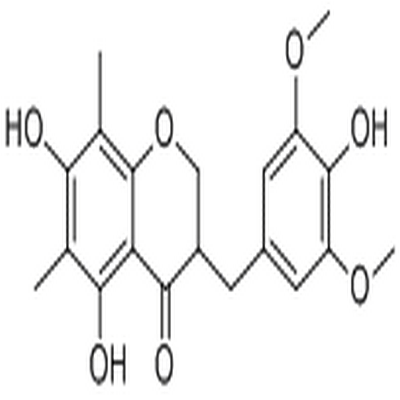 5,7-Dihydroxy-3-(4-hydroxy-3,5-dimethoxybenzyl)-6,8-dimethylchroman-4-one,5,7-Dihydroxy-3-(4-hydroxy-3,5-dimethoxybenzyl)-6,8-dimethylchroman-4-one