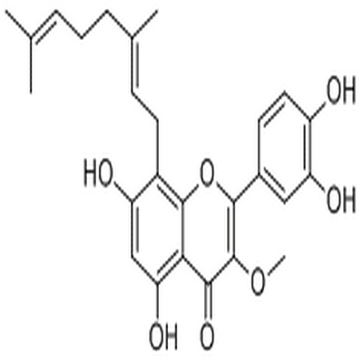 5,7,3',4'-Tetrahydroxy-3-methoxy-8-geranylflavone,5,7,3',4'-Tetrahydroxy-3-methoxy-8-geranylflavone