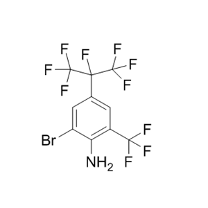 2-bromo-4-(1,1,1,2,3,3,3-heptafluoropropan-2-yl)-6-(trifluoromethyl)aniline