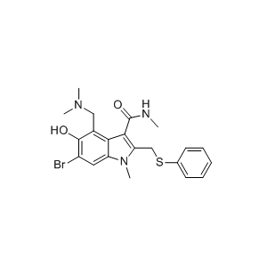 阿比多尔杂质04,6-bromo-4-((dimethylamino)methyl)-5-hydroxy-N,1-dimethyl-2-((phenylthio)methyl)-1H-indole-3-carboxamide