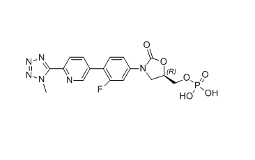 特地唑胺杂质02,(R)-(3-(3-fluoro-4-(6-(1-methyl-1H-tetrazol-5-yl)pyridin-3-yl)phenyl)-2-oxooxazolidin-5-yl)methyl dihydrogen phosphate