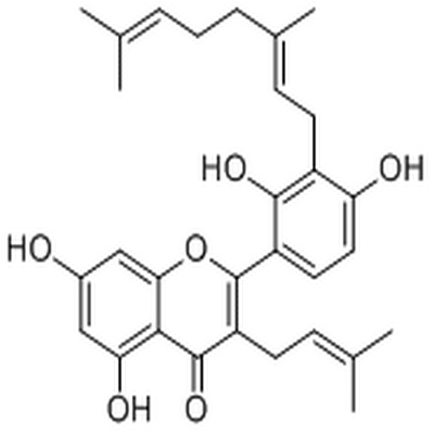 3'-Geranyl-3-prenyl-2',4',5,7-tetrahydroxyflavone,3'-Geranyl-3-prenyl-2',4',5,7-tetrahydroxyflavone