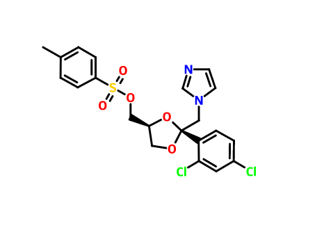 顺式-[2-(2,4-二氯苯基)-2-(1H-咪唑-1-基甲基)-1,3-二氧戊环-4-基]甲醇对甲苯磺酸酯,cis-[2-(2,4-Dichlorophenyl)-2-(1H-imidazol-1-ylmethyl)-1,3-dioxolan-4-yl]methyl-4-methylbenzenesulphonate
