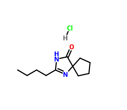 2-丁基-1,3-二氮杂螺环[4,4]壬-1-烯-4-酮盐酸盐,2-Butyl-4-spirocyclopentane-2-imidazolin-5-one hydrochloride