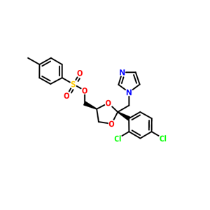 顺式-[2-(2,4-二氯苯基)-2-(1H-咪唑-1-基甲基)-1,3-二氧戊环-4-基]甲醇对甲苯磺酸酯,cis-[2-(2,4-Dichlorophenyl)-2-(1H-imidazol-1-ylmethyl)-1,3-dioxolan-4-yl]methyl-4-methylbenzenesulphonate