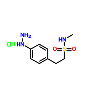 4-肼基-N-甲基苯基乙烷磺酰胺盐酸盐,4-Hydrazino-N-methylbenzeneethanesulfonamide hydrochloride