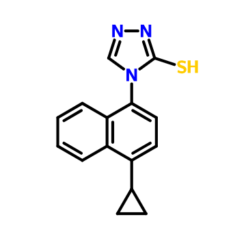 LESINURAD中间体,4-(4-cyclopropylnaphthalen-1-yl)-1H-1,2,4-triazole-5(4H)-thione