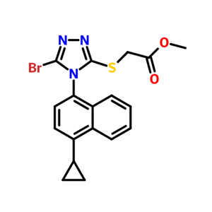 2-[[5-溴-4-(4-环丙基萘-1-基)-4H-1,2,4-三唑-3-基]硫基]乙酸甲酯
