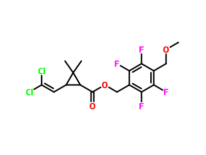 氯氟醚菊酯,[2,3,5,6-Tetrafluoro-4-(methoxymethyl)phenyl]methyl 3-(2,2-dichlorovinyl)-2,2-dimethylcyclopropane-carboxylate