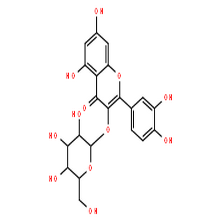 异槲皮苷,4H-1-Benzopyran-4-one,2-(3,4-dihydroxyphenyl)-3-(b-D-glucopyranosyloxy)-5,7-dihydroxy-