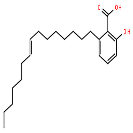 白果酸,(Z)-2-Hydroxy-6-(pentadec-8-en-1-yl)benzoic acid
