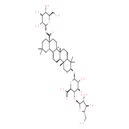 楤木皂苷A,b-D-Glucopyranosiduronic acid, (3b)-28-(b-D-glucopyranosyloxy)-28-oxoolean-12-en-3-yl 4-O-a-L-arabinofuranosyl-