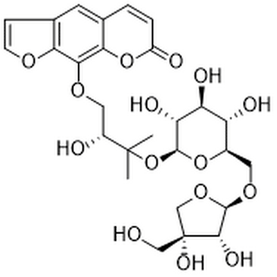 Heraclenol 3'-O-β-D-apiofuranosyl-(1→6)-β-D-glucopyranoside,Heraclenol 3'-O-β-D-apiofuranosyl-(1→6)-β-D-glucopyranoside