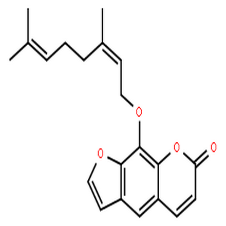 8-香叶草氧基补骨脂素,9-((3,7-Dimethylocta-2,6-dien-1-yl)oxy)-7H-furo[3,2-g]chromen-7-one