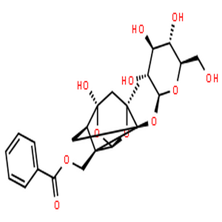 芍药苷,β-d-Glucopyranoside, 5b-[(benzoyloxy)methyl]tetrahydro-5-hydroxy-2-methyl-2,5-methano-1H-3,4-dioxacyclobuta[cd]pentalen-1a(2H)-yl, [1aR-(1aα,2β,3aα,5α,5aα,5bα)]-