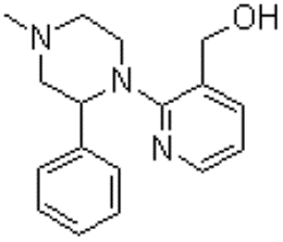2-(4-甲基-2-苯基-1-哌嗪基)-3-吡啶甲醇,1-(3-Hydroxymethylpyridin-2-yl)-4-methyl-2-phenylpiperazine