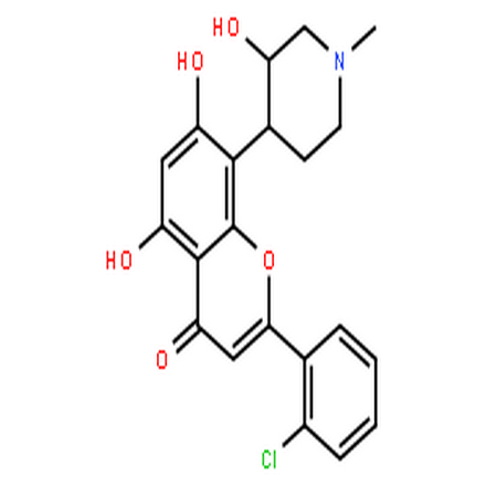 Alvocidib,2-(2-Chlorophenyl)-5,7-dihydroxy-8-((3S,4R)-3-hydroxy-1-methylpiperidin-4-yl)-4H-chromen-4-one