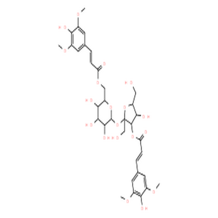 3,6′-二芥子酰基蔗糖,a-D-Glucopyranoside,3-O-[(2E)-3-(4-hydroxy-3,5-dimethoxyphenyl)-1-oxo-2-propen-1-yl]-b-D-fructofuranosyl,6-[(2E)-3-(4-hydroxy-3,5-dimethoxyphenyl)-2-propenoate]