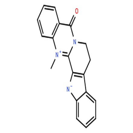 去氢吴茱萸碱,14-Methyl-5-oxo-7,8-dihydro-5H-indolo[2',3':3,4]pyrido[2,1-b]quinazolin-14-ium-13-ide