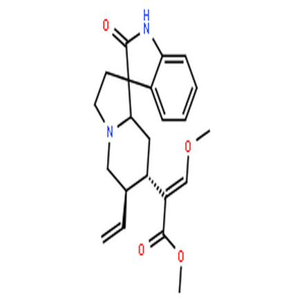 去氢钩藤碱,Spiro[3H-indole-3,1'(5'H)-indolizine]-7'-aceticacid, 6'-ethenyl-1,2,2',3',6',7',8',8'a-octahydro-a-(methoxymethylene)-2-oxo-, methyl ester, (aE,1'R,6'R,7'S,8'aS)-