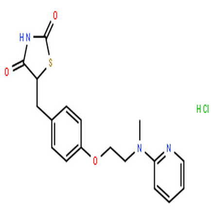 盐酸罗格列酮,5-(4-(2-(Methyl(pyridin-2-yl)amino)ethoxy)benzyl)thiazolidine-2,4-dione hydrochloride