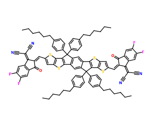 3,9-Bis(2-methylene-((3-(1,1-dicyanomethylene)-6,7-difluoro)-indanon e))-5,5,11,11-tetrakis(4-hexylp,ITIC-F2