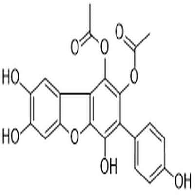 1,2-Diacetoxy-4,7,8-trihydroxy-3-(4-hydroxyphenyl)dibenzofuran,1,2-Diacetoxy-4,7,8-trihydroxy-3-(4-hydroxyphenyl)dibenzofuran