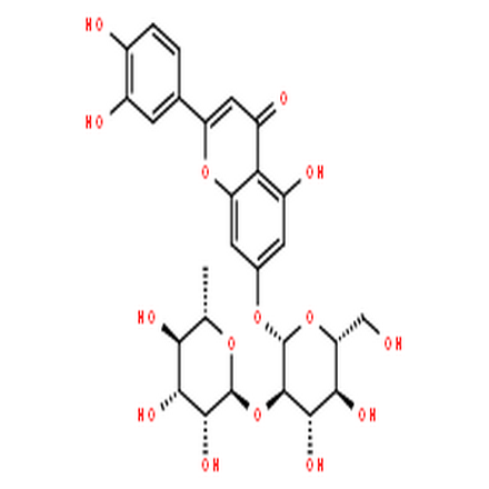 忍冬苷,4H-1-Benzopyran-4-one,7-[[2-O-(6-deoxy-a-L-mannopyranosyl)-b-D-glucopyranosyl]oxy]-2-(3,4-dihydroxyphenyl)-5-hydroxy-