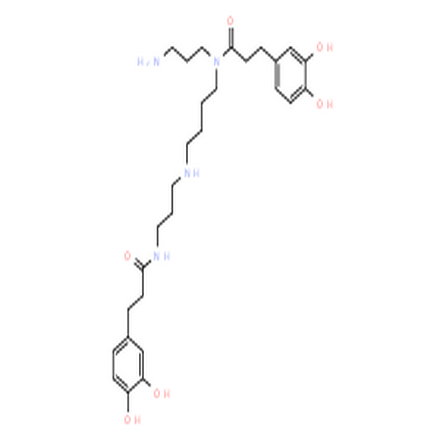 金雀花堿,Benzenepropanamide,N-(3-aminopropyl)-N-[4-[[3-[[3-(3,4-dihydroxyphenyl)-1-oxopropyl]amino]propyl]amino]butyl]-3,4-dihydroxy-