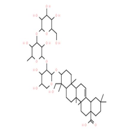 常春藤苷H,Olean-12-en-28-oicacid, 3-[(O-b-D-glucopyranosyl-(1?3)-O-6-deoxy-a-L-mannopyranosyl-(1?2)-a-L-arabinopyranosyl)oxy]-23-hydroxy-, (3b,4a)-