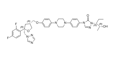 泊沙康唑杂质11,4-(4-(4-(4-(((3R,5R)-5-((1H-1,2,4-triazol-1-yl)methyl)-5-(2,4-difluorophenyl)tetrahydrofuran-3-yl)methoxy)phenyl)piperazin-1-yl)phenyl)-1-((2R,3R)-2-hydroxypentan-3-yl)-1H-1,2,4-triazol-5(4H)-one