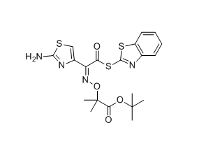 氨曲南杂质11,tert-butyl (Z)-2-(((1-(2-aminothiazol-4-yl)-2-(benzo[d]thiazol-2-ylthio)-2-oxoethylidene)amino)oxy)-2-methylpropanoate