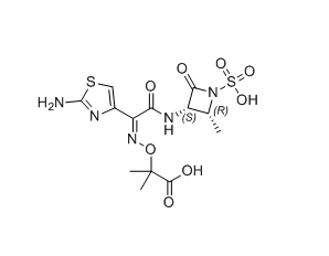 氨曲南杂质15（单体）,2-(((Z)-(1-(2-aminothiazol-4-yl)-2-(((2R,3S)-2-methyl-4-oxo-1-sulfoazetidin-3-yl)amino)-2-oxoethylidene)amino)oxy)-2-methylpropanoic acid