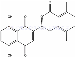 β,β-二甲基丙烯酰紫草素  β,β-Dimethylacrylshikonin