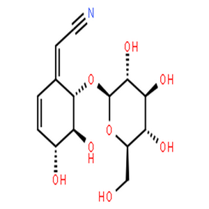 紫草氰苷,Acetonitrile,2-[(4R,5S,6S)-6-(b-D-glucopyranosyloxy)-4,5-dihydroxy-2-cyclohexen-1-ylidene]-,(2Z)-