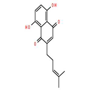 去氧紫草素,1,4-Naphthalenedione,5,8-dihydroxy-2-(4-methyl-3-penten-1-yl)-