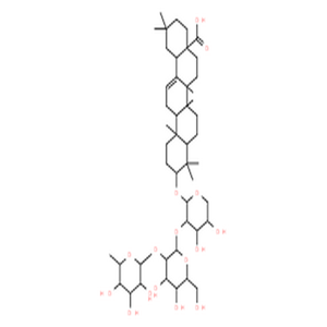 竹节香附素A,Olean-12-en-28-oicacid, 3-[(O-6-deoxy-a-L-mannopyranosyl-(1?2)-O-b-D-glucopyranosyl-(1?2)-a-L-arabinopyranosyl)oxy]-, (3b)-